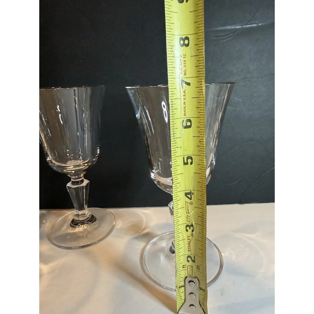Miller Rogaska Alfresco Clear Wine Glasses Set of 8 Crystal 6 3/4”